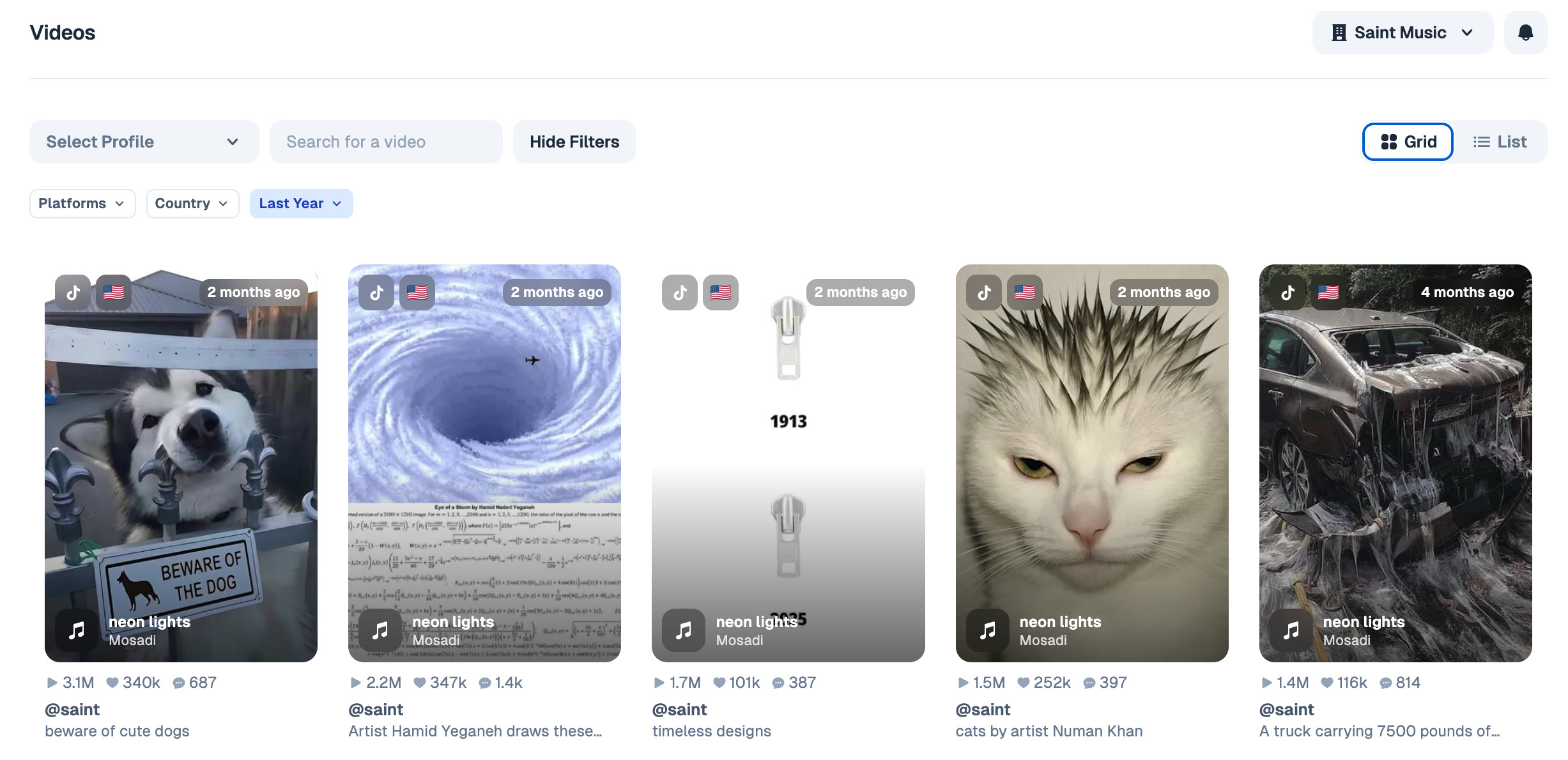 Saint Music video performance